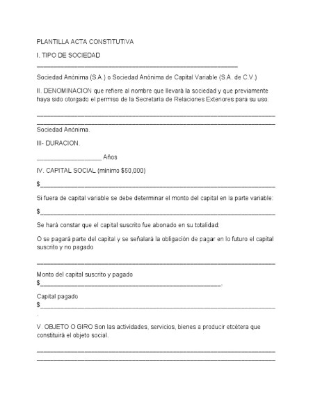 El Formato de Acta Constitutiva: Tu Hoja de Ruta para un Negocio Sólido