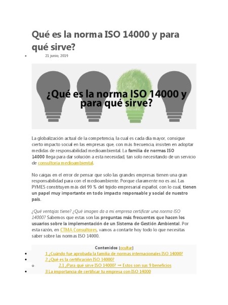 ISO 14000: ¿Para Qué Sirve y Cómo Transforma tu Organización?
