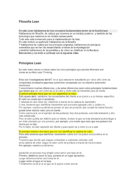 El Poder Transformador de los Principios Lean: Eficiencia y Valor para el Cliente